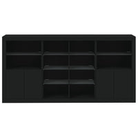 Thumbnail for Sideboard mit LED-Leuchten Schwarz 202x37x100 cm
