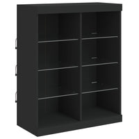 Thumbnail for Sideboard mit LED-Leuchten Schwarz 202x37x100 cm