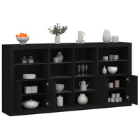 Thumbnail for Sideboard mit LED-Leuchten Schwarz 202x37x100 cm