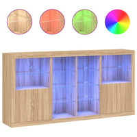 Thumbnail for Sideboard mit LED-Leuchten Sonoma-Eiche 202x37x100 cm