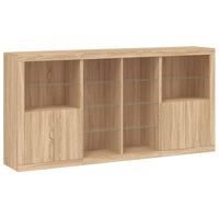 Thumbnail for Sideboard mit LED-Leuchten Sonoma-Eiche 202x37x100 cm