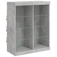 Thumbnail for Sideboard mit LED-Leuchten Betongrau 202x37x100 cm