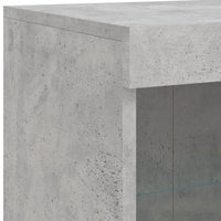 Thumbnail for Sideboard mit LED-Leuchten Betongrau 202x37x100 cm