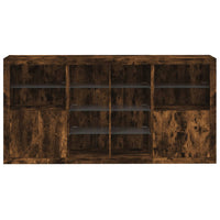 Thumbnail for Sideboard mit LED-Leuchten Räuchereiche 202x37x100 cm