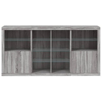 Thumbnail for Sideboard mit LED-Leuchten Grau Sonoma 202x37x100 cm