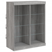 Thumbnail for Sideboard mit LED-Leuchten Grau Sonoma 202x37x100 cm