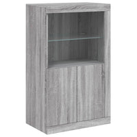 Thumbnail for Sideboard mit LED-Leuchten Grau Sonoma 202x37x100 cm