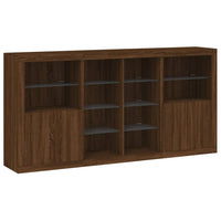 Thumbnail for Sideboard mit LED-Leuchten Braun Eichen-Optik 202x37x100 cm