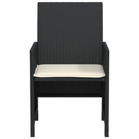 Thumbnail for 3-tlg. Bistro-Set mit Kissen Schwarz Poly Rattan
