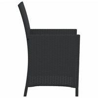 Thumbnail for 3-tlg. Bistro-Set mit Kissen Schwarz Poly Rattan