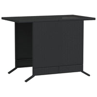 Thumbnail for 3-tlg. Bistro-Set mit Kissen Schwarz Poly Rattan