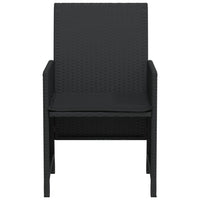 Thumbnail for 3-tlg. Bistro-Set mit Kissen Schwarz Poly Rattan