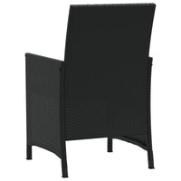 Thumbnail for 3-tlg. Bistro-Set mit Kissen Schwarz Poly Rattan