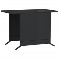 Thumbnail for 3-tlg. Bistro-Set mit Kissen Schwarz Poly Rattan