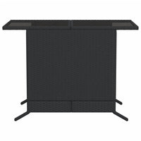 Thumbnail for 3-tlg. Bistro-Set mit Kissen Schwarz Poly Rattan