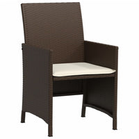 Thumbnail for 3-tlg. Bistro-Set mit Kissen Braun Poly Rattan