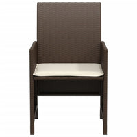 Thumbnail for 3-tlg. Bistro-Set mit Kissen Braun Poly Rattan