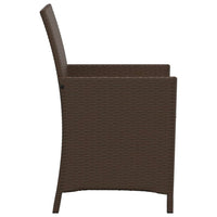 Thumbnail for 3-tlg. Bistro-Set mit Kissen Braun Poly Rattan