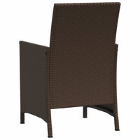 Thumbnail for 3-tlg. Bistro-Set mit Kissen Braun Poly Rattan