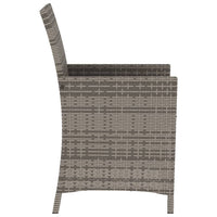 Thumbnail for 3-tlg. Bistro-Set mit Kissen Grau Poly Rattan