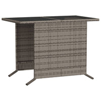 Thumbnail for 3-tlg. Bistro-Set mit Kissen Grau Poly Rattan