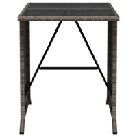 Thumbnail for 3-tlg. Bistro-Set mit Kissen Grau Poly Rattan