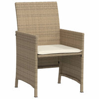 Thumbnail for 3-tlg. Bistro-Set mit Kissen Beige Poly Rattan