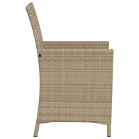 Thumbnail for 3-tlg. Bistro-Set mit Kissen Beige Poly Rattan