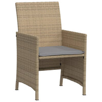 Thumbnail for 3-tlg. Bistro-Set mit Kissen Beigemischung Poly Rattan