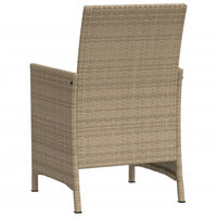 Thumbnail for 3-tlg. Bistro-Set mit Kissen Beigemischung Poly Rattan