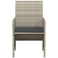 Thumbnail for 3-tlg. Bistro-Set mit Kissen Hellgrau Poly Rattan