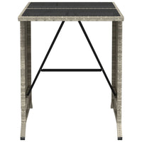 Thumbnail for 3-tlg. Bistro-Set mit Kissen Hellgrau Poly Rattan