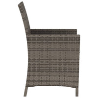 Thumbnail for 3-tlg. Bistro-Set mit Kissen Grau Poly Rattan