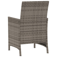 Thumbnail for 3-tlg. Bistro-Set mit Kissen Grau Poly Rattan