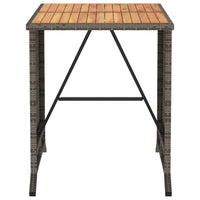 Thumbnail for 3-tlg. Bistro-Set mit Kissen Grau Poly Rattan