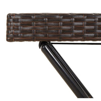 Thumbnail for Tabletttisch Klappbar Braun 65x40x75 cm Poly Rattan