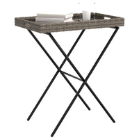 Thumbnail for Tabletttisch Klappbar Grau 65x40x75 cm Poly Rattan