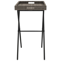 Thumbnail for Tabletttisch Klappbar Grau 65x40x75 cm Poly Rattan