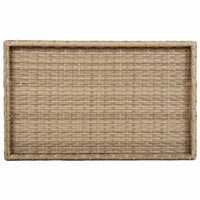 Thumbnail for Tabletttisch Klappbar Beige 65x40x75 cm Poly Rattan