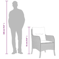 Thumbnail for Gartenstühle mit Kissen 2 Stk. Beigemischung Poly Rattan