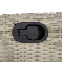 Thumbnail for Gartensessel mit Fußteil 2Stk. Verstellbar Hellgrau Poly Rattan