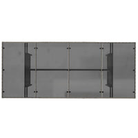 Thumbnail for Gartentisch mit Glasplatte Grau 190x80x74 cm Poly Rattan