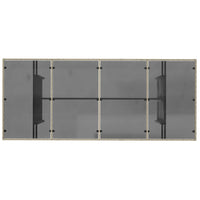 Thumbnail for Gartentisch mit Glasplatte Hellgrau 190x80x74 cm Poly Rattan