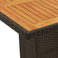 Thumbnail for Gartentisch mit Akazienholz-Platte 190x80x74 cm Poly Rattan