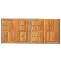 Thumbnail for Gartentisch mit Akazienholz-Platte Grau 190x80x74cm Poly Rattan