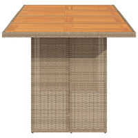 Thumbnail for Gartentisch mit Akazienholz-Platte 190x80x74 cm Poly Rattan