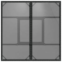 Thumbnail for Gartentisch mit Glasplatte Schwarz 80x80x75 cm Poly Rattan
