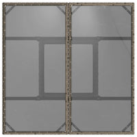 Thumbnail for Gartentisch mit Glasplatte Grau 80x80x75 cm Poly Rattan