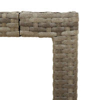 Thumbnail for Gartentisch mit Akazienholz-Platte Grau 90x90x75 cm Poly Rattan