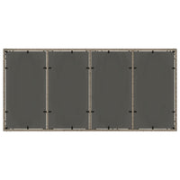 Thumbnail for Gartentisch mit Glasplatte Grau 190x90x75 cm Poly Rattan